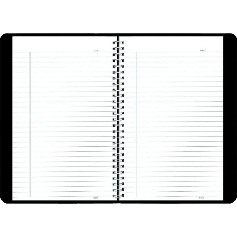 Blueline Poly Cover Notebook 6 x 9 3/8 Ruled Twin Wire Binding Blue Cover 80 Sheets B4082