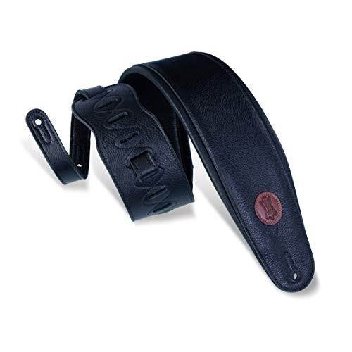 Levy's MSS2-4-BLK 4.5" Garment Leather Signature Series Guitar Strap - Black