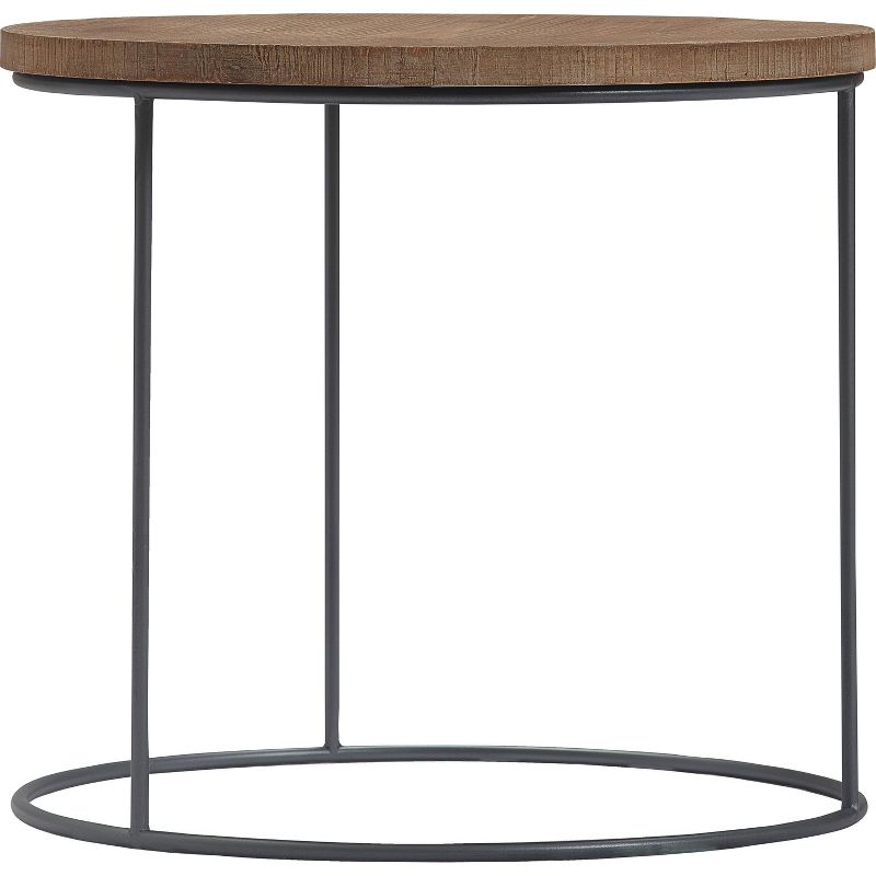 Set of 3 Berkshire Distressed Wood Nesting Side Tables Distressed Wood - Finch