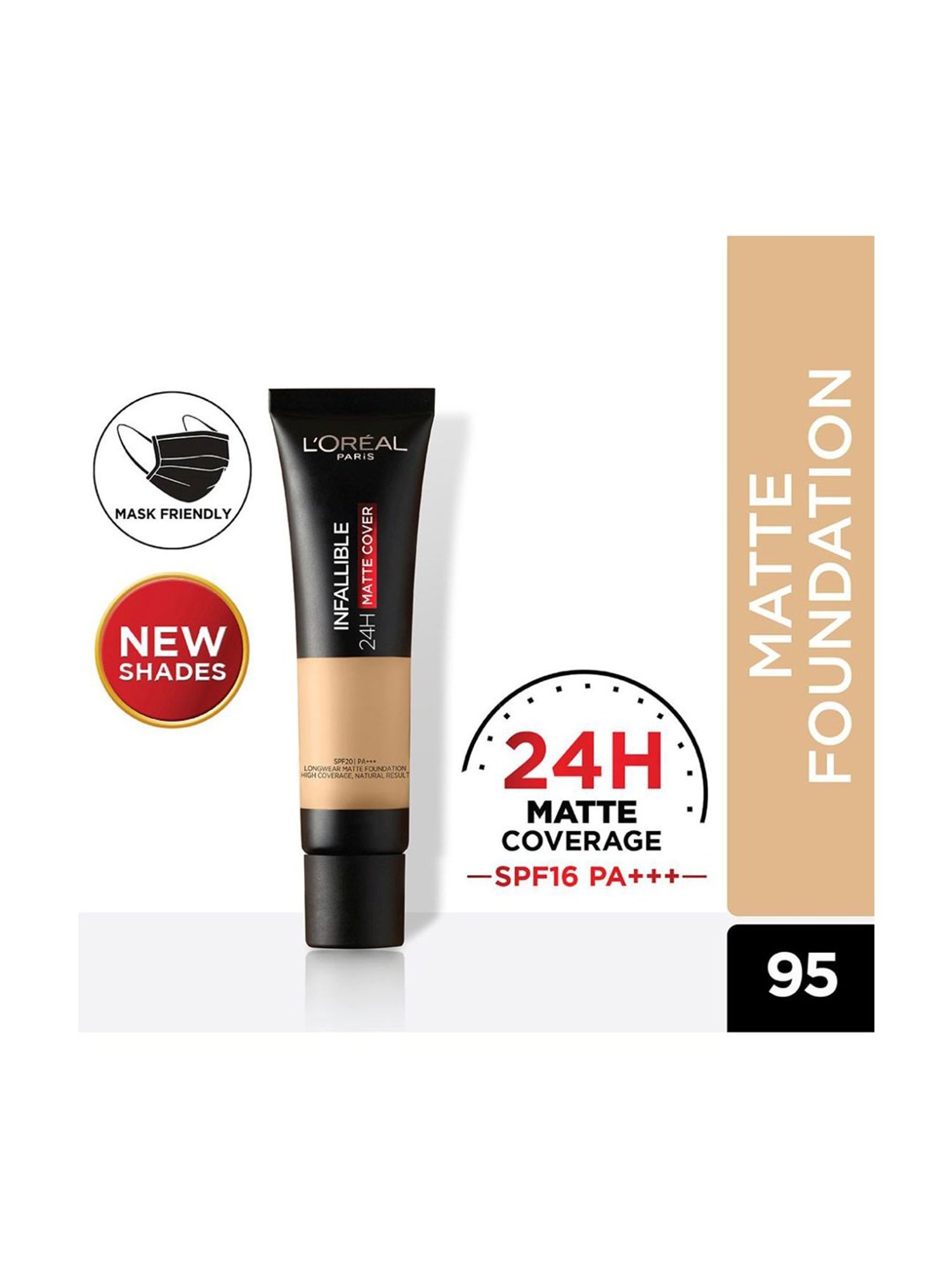 L'Oreal Paris Infallible 24H Matte Cover Liquid Foundation 95 Light Linen - 35 ml