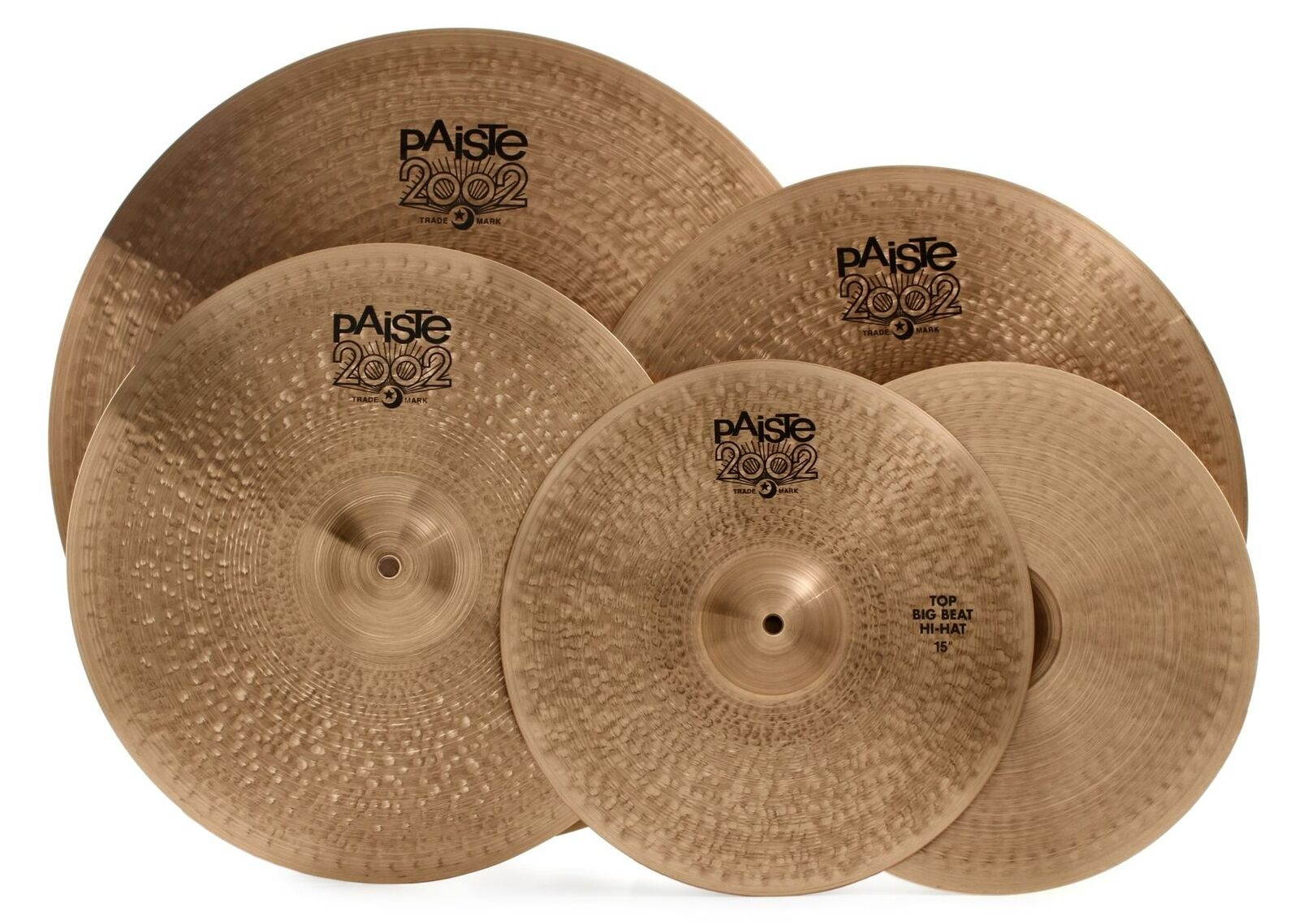 Paiste 2002 Big Beat Cymbal Pack with Free 18" Crash - 15"/20"/24"/18"