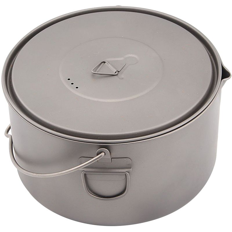 TOAKS Titanium 2000ml Outdoor Camping Cook Pot with Bail Handle POT-2000-BH