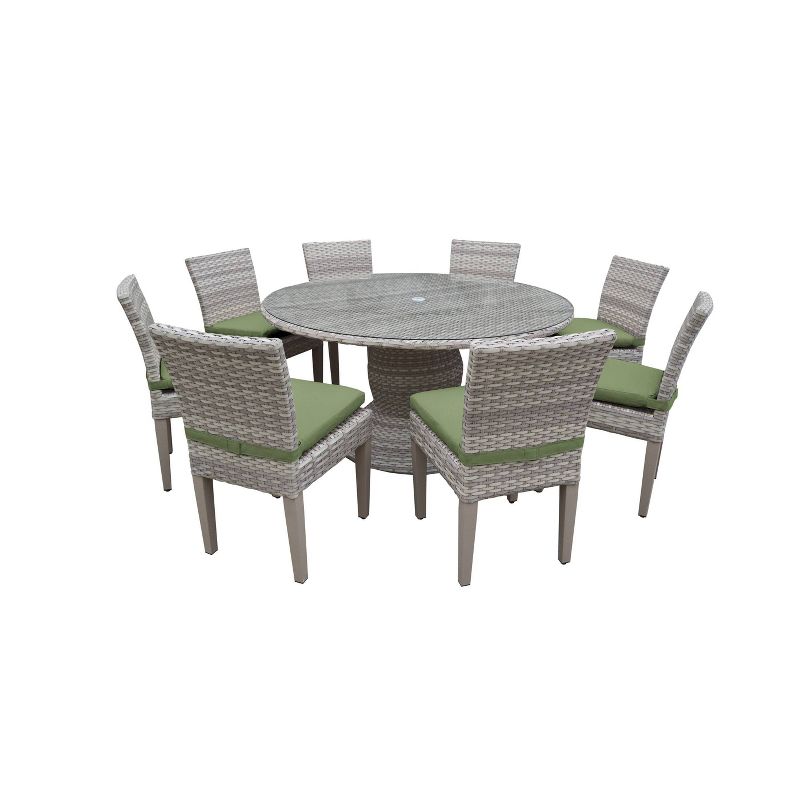 Fairmont 9pc Patio Dining Set - Cilantro - TK Classics
