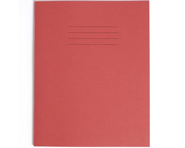 Rhino Exercise Book, 8 x 6.5 Inches, 48 page,  12mm ruled lines, Red Cover (Pack of 10)