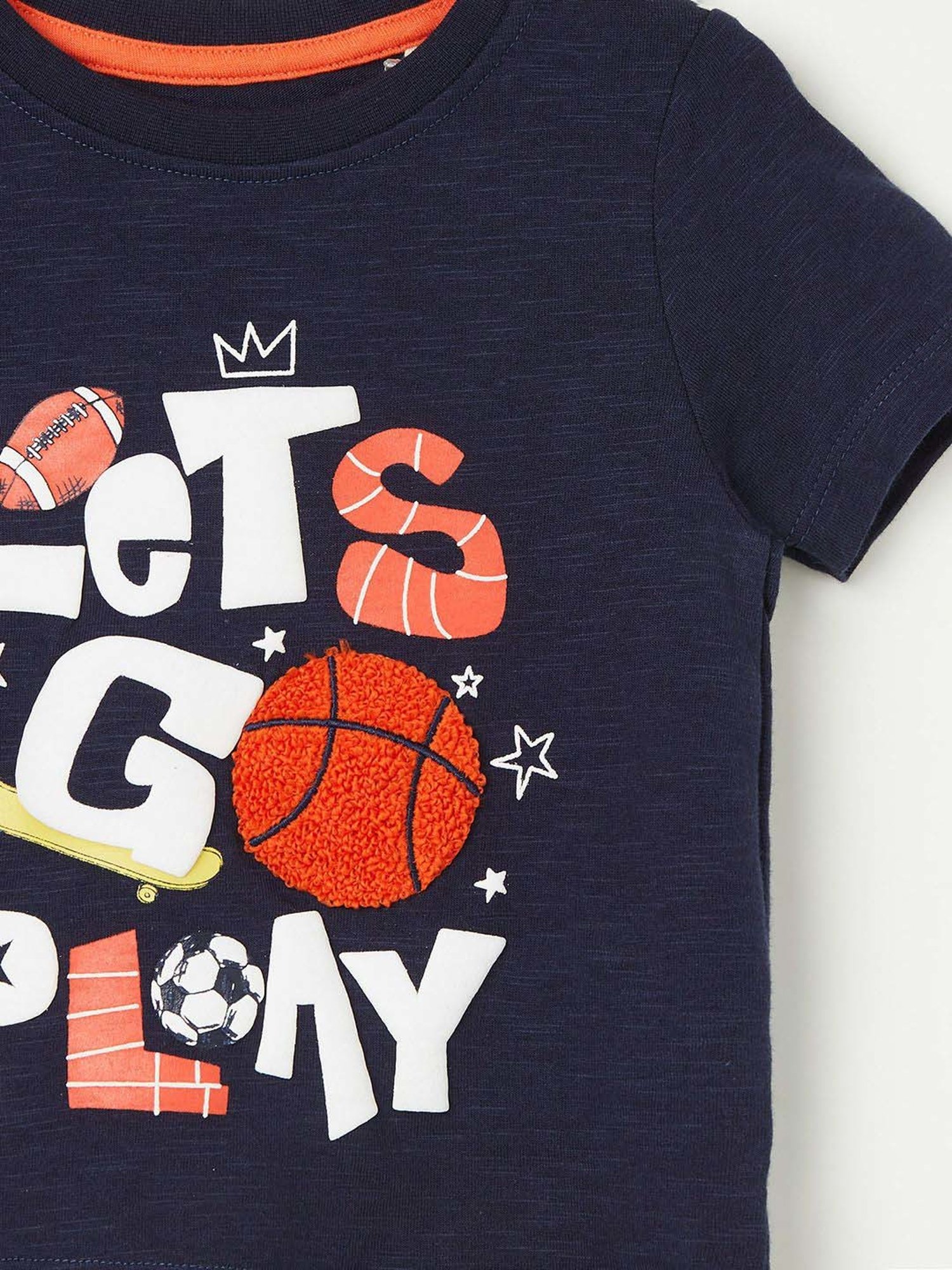 Juniors by Lifestyle Kids Navy Cotton Printed T-Shirt