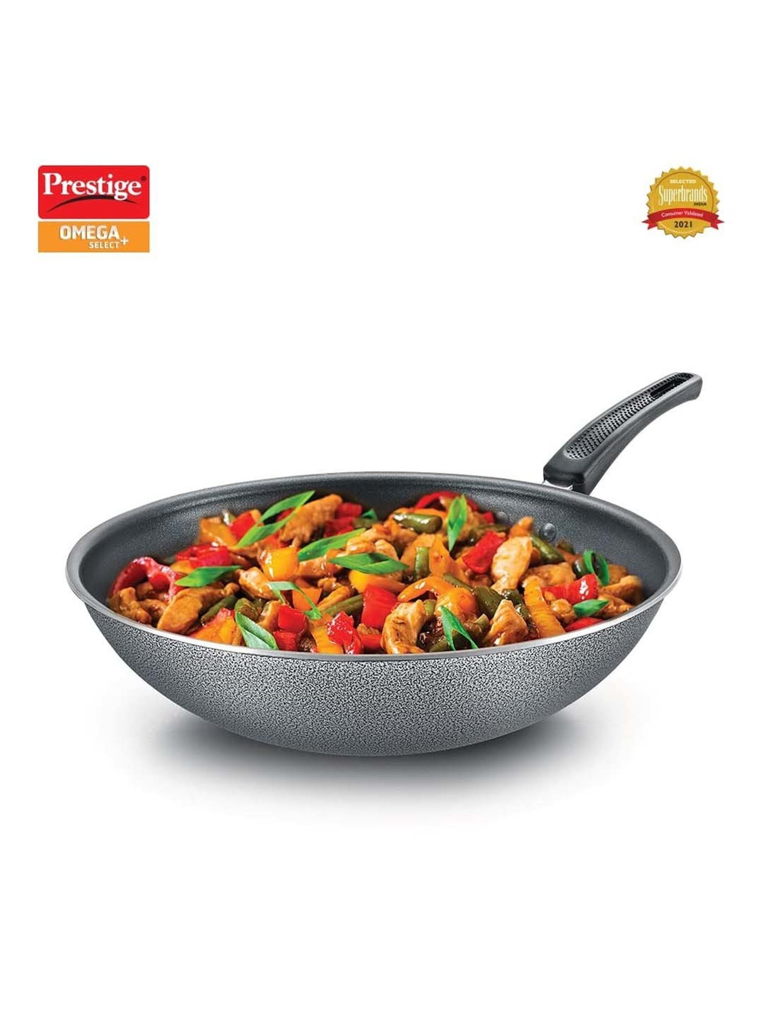 Prestige Black Aluminium 30 cm Non-Stick Kadai (3.5 L) - Set of 1