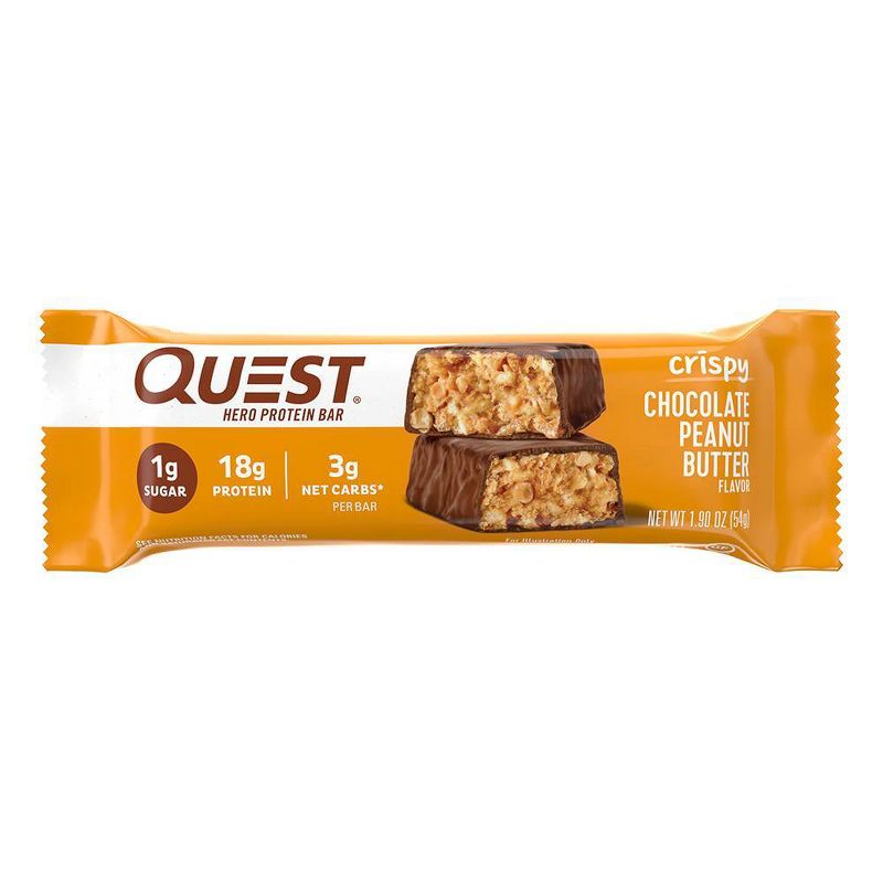 Quest Hero Chocolate Peanut Butter Protein Bar - 4ct/7.62oz Total