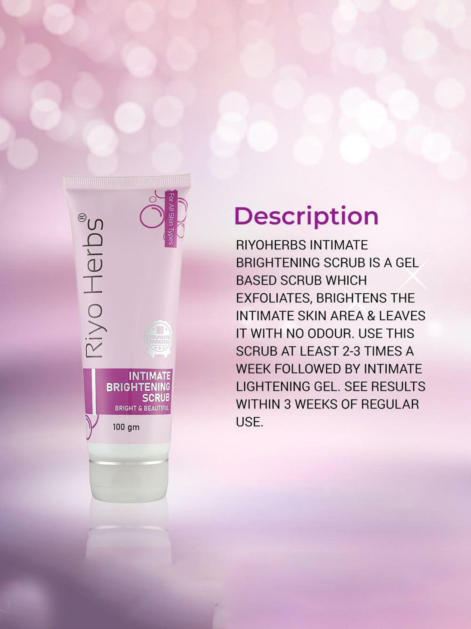 Riyo Herbs Intimate Brightening Scrub - 100 gm