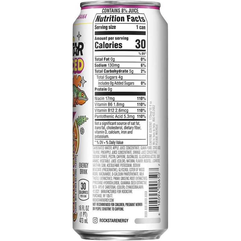 Rockstar Juiced Pineapple Orange Guava Energy Drink - 15 fl oz can