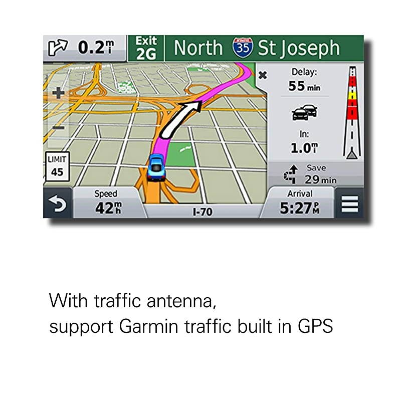 Tech USB Car Charger Adapter Power Cord TA10 TA20 for Garmin Nuvi 55lmt 56lmt 57lmt 58lmt 66lmt 2539lmt 2555lmt 2557lmt 2589lmt 2597lmt 2598lmt 2599lmt Drive 40 51 52 60lmt Traffic GPS 65 Long