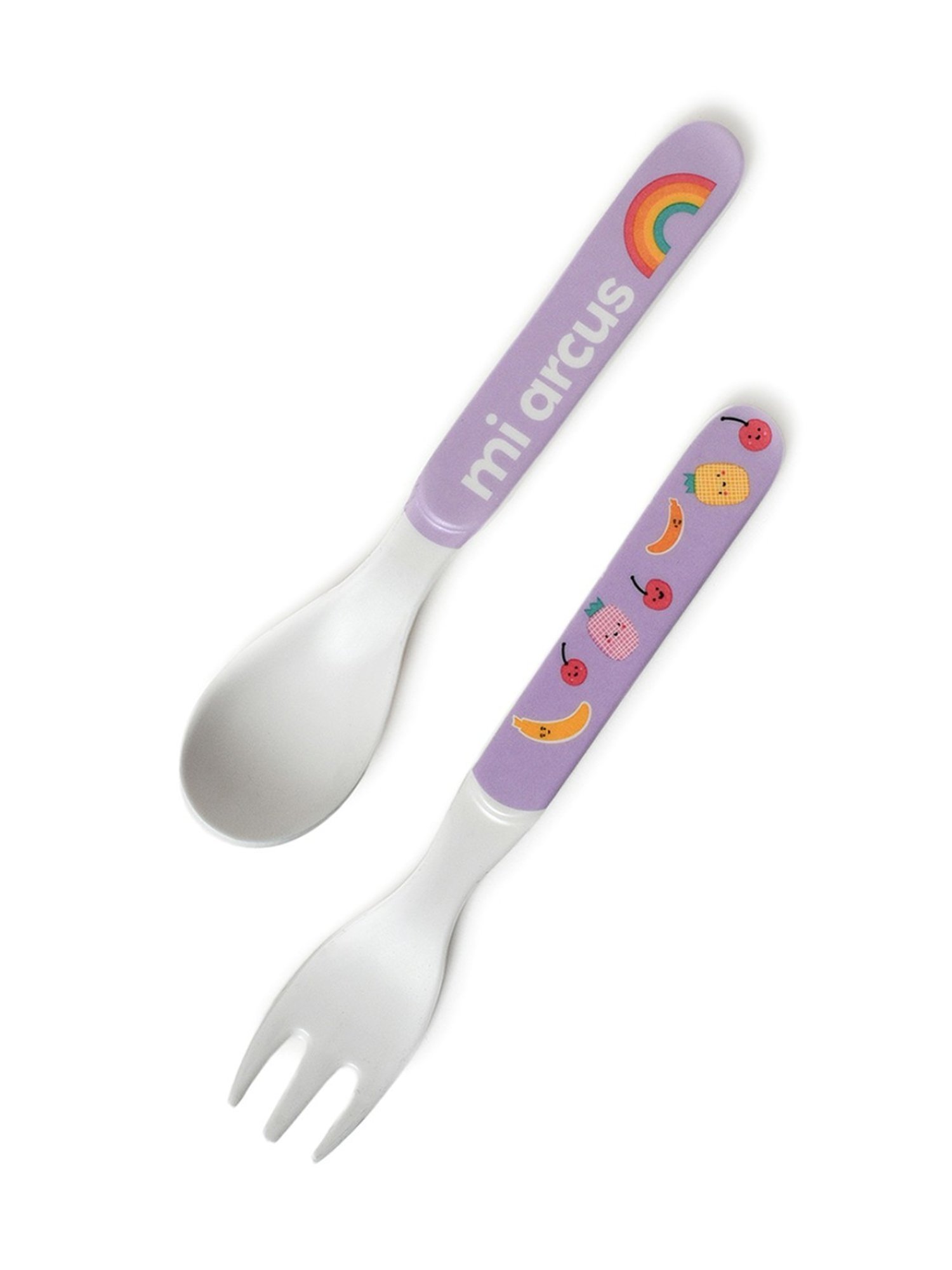 MiArcus Printed Purple Melamine Kids Dinner Set