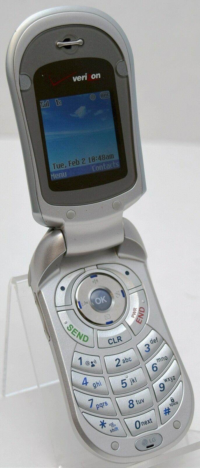LG VX3450 Verizon Silver Flip Cell Phone Chaperone Family Locator Child GPS 2G