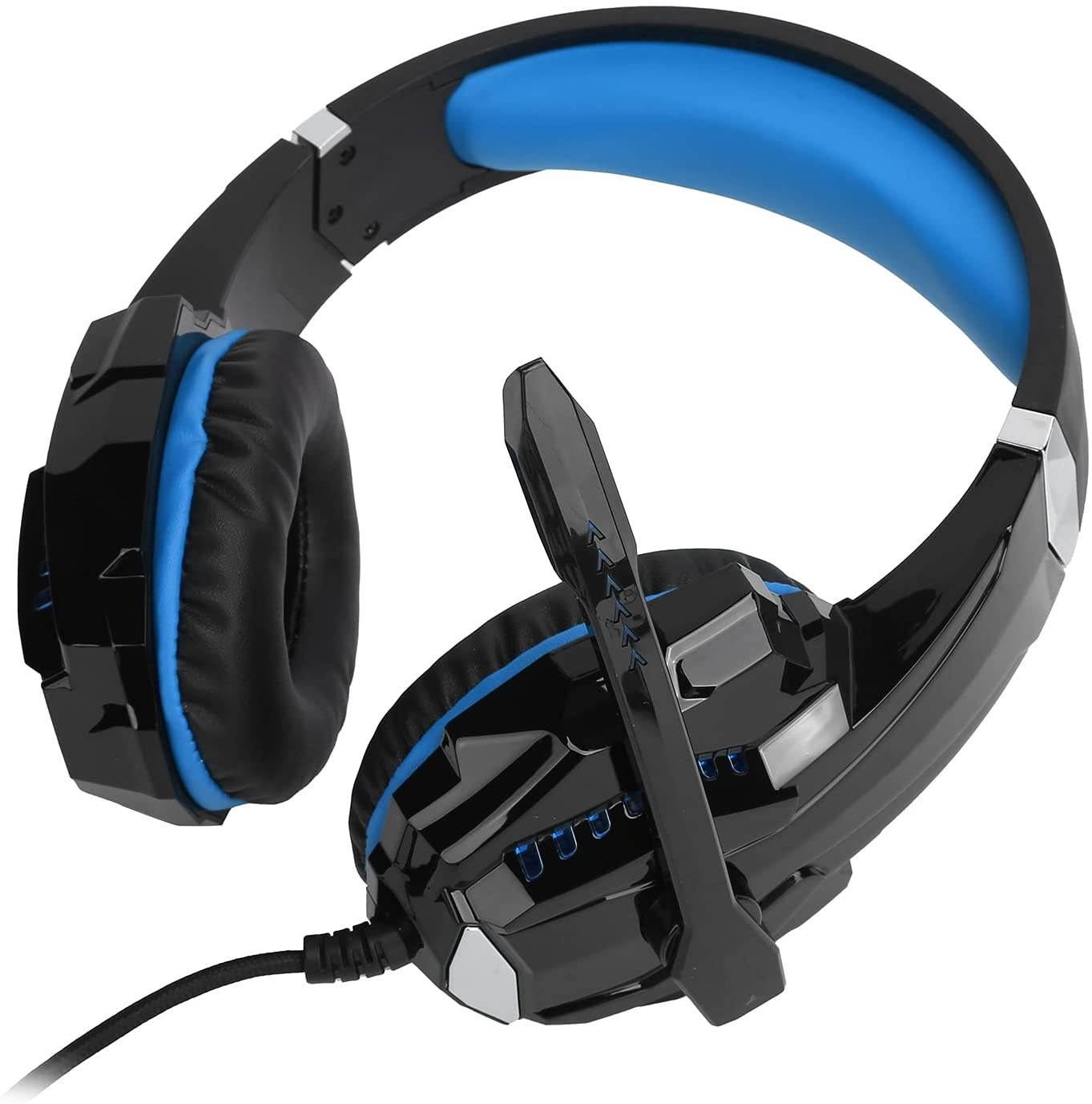 Surebuy PC Gaming Headset, Gaming Headset with Multi?Color Dazzling Lights for Laptop(Blue, Pisa Leaning Tower Type)