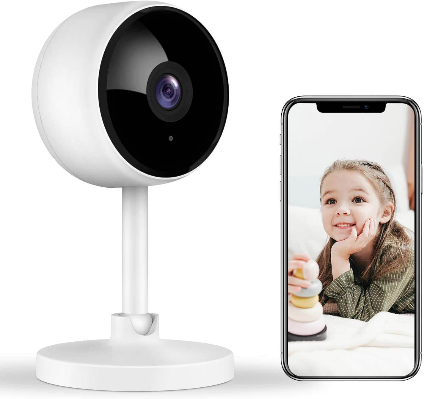 Home Security Camera, Littlelf 1080P FHD Indoor WiFi Wireless Camera with 2-Way Audio, Night Vision, Motion Detection for Pet/Elder/Baby Monitor, Cloud Storage and MicroSD Support (Not Included)