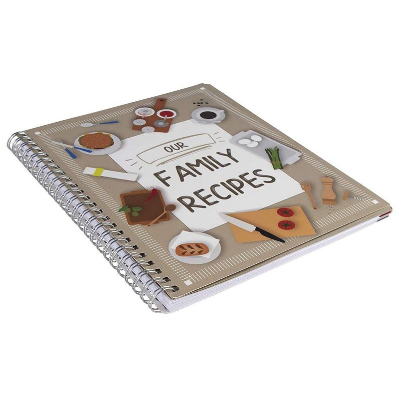 Pipilo Press Family Recipe Notebook Journal for Recording Family Treasured Recipes, 6.5x8.2