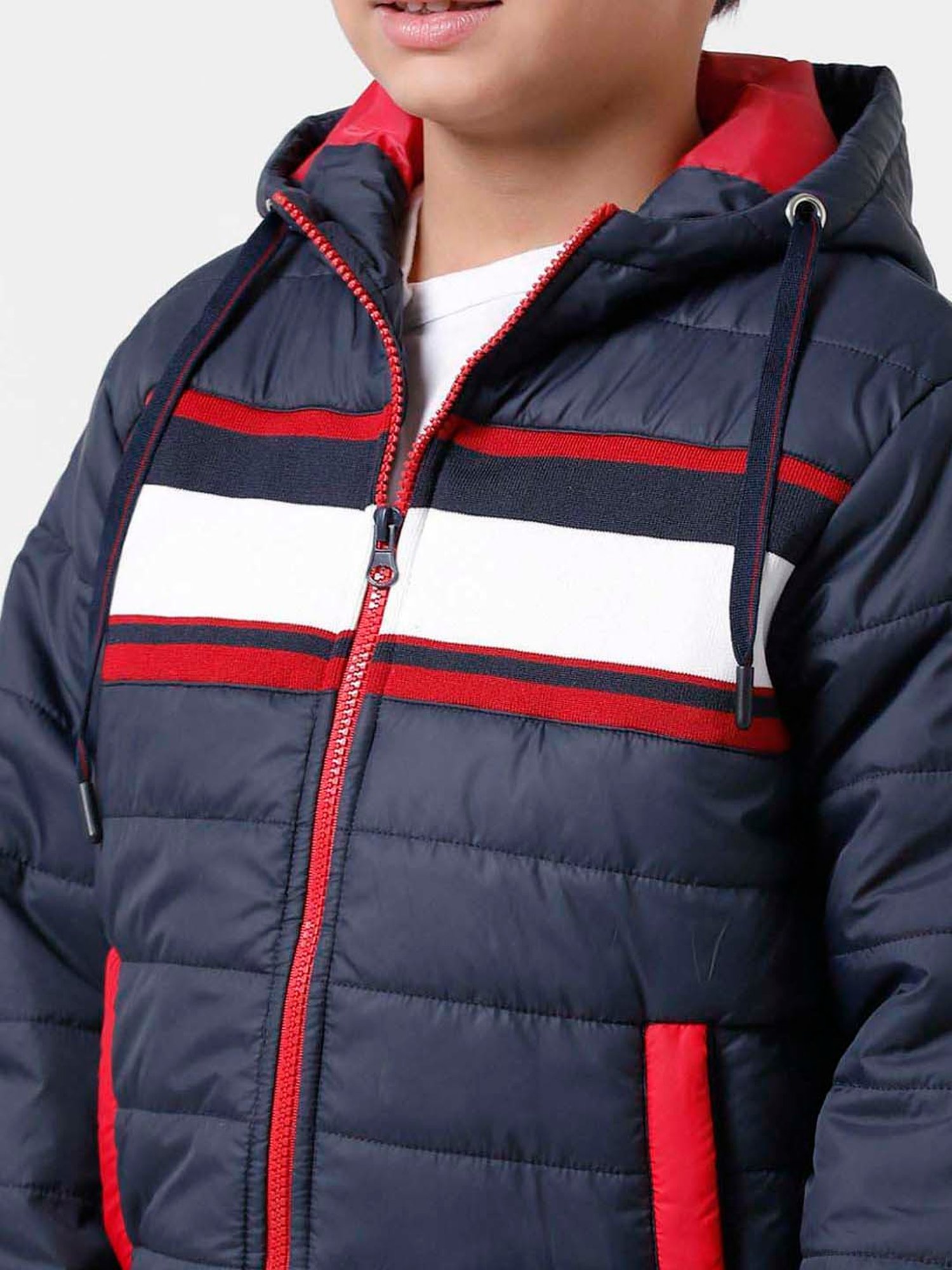 Kate & Oscar Kids White Regular Fit Full Sleeves Jacket