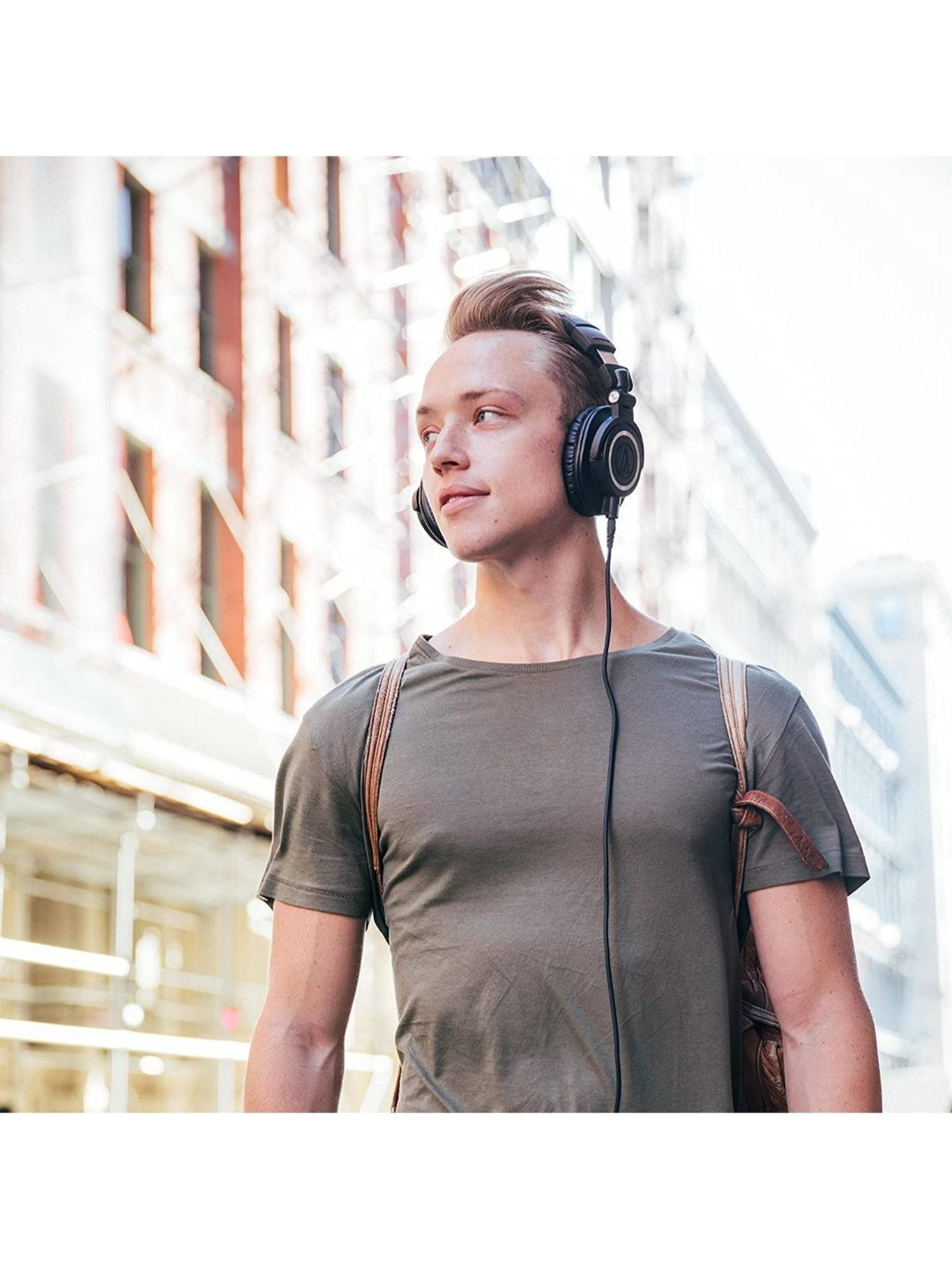 Audio Technica ATH M50x Over Ear Professional Studio Monitor Headphones (Black)