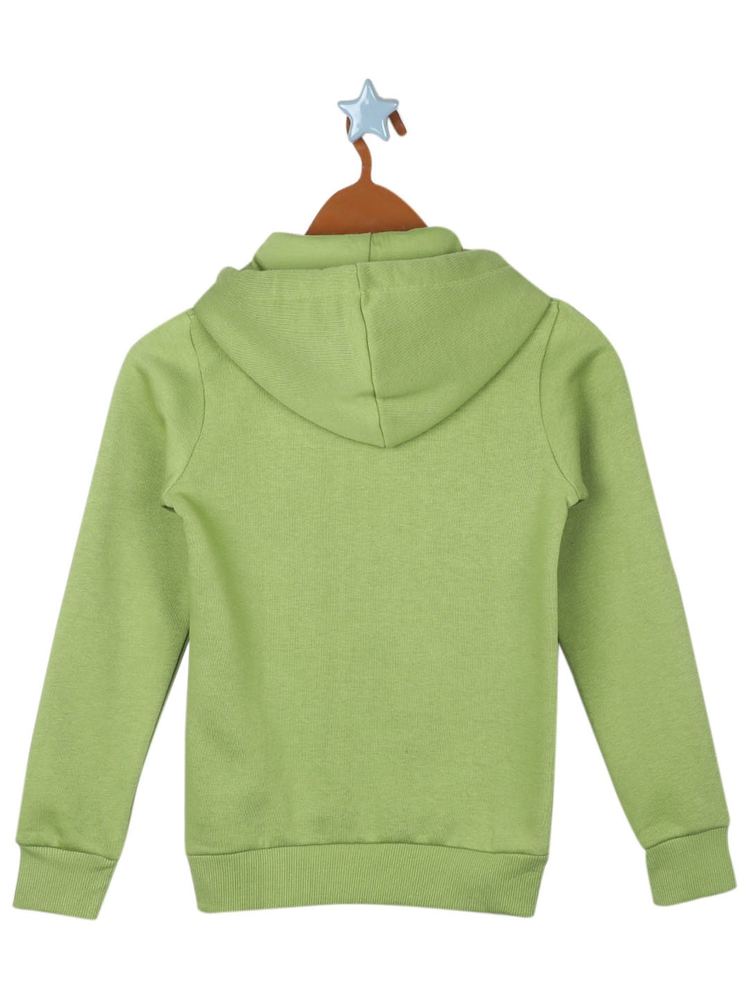 Monte Carlo Kids Green Printed Full Sleeves Sweatshirt