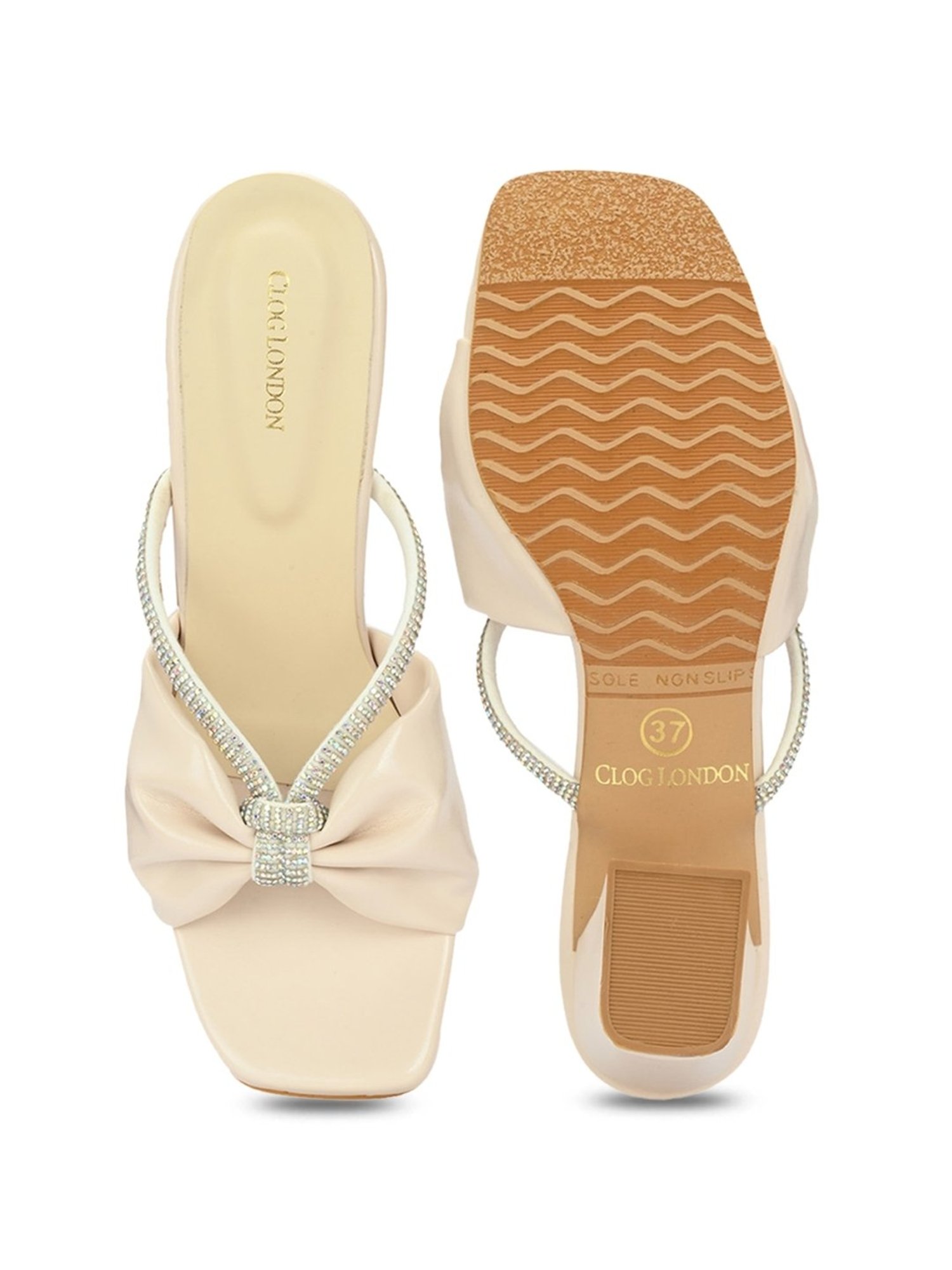 Clog London Women's Off White Casual Sandals