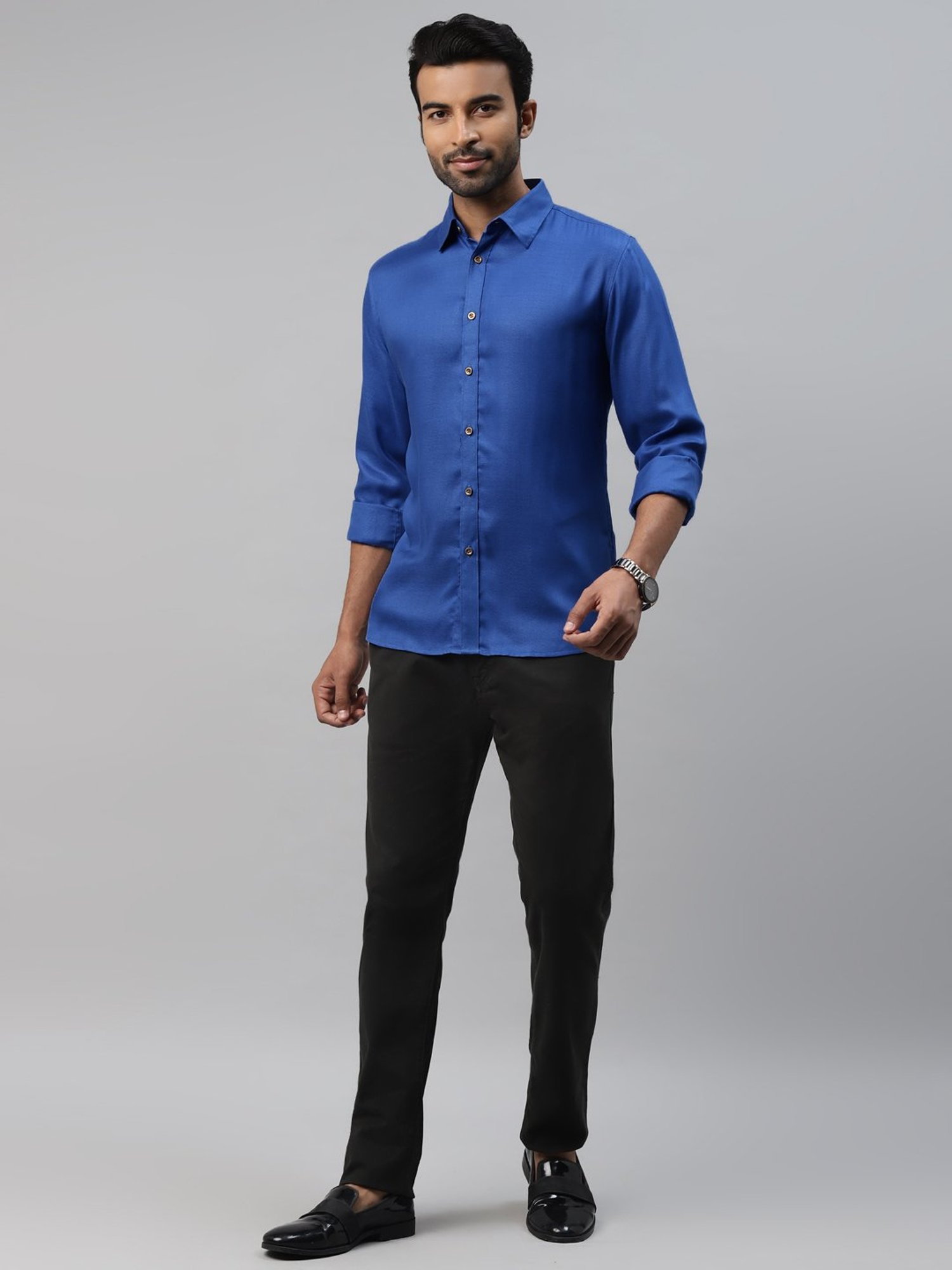Don Vino Royal Blue Slim Fit Shirt