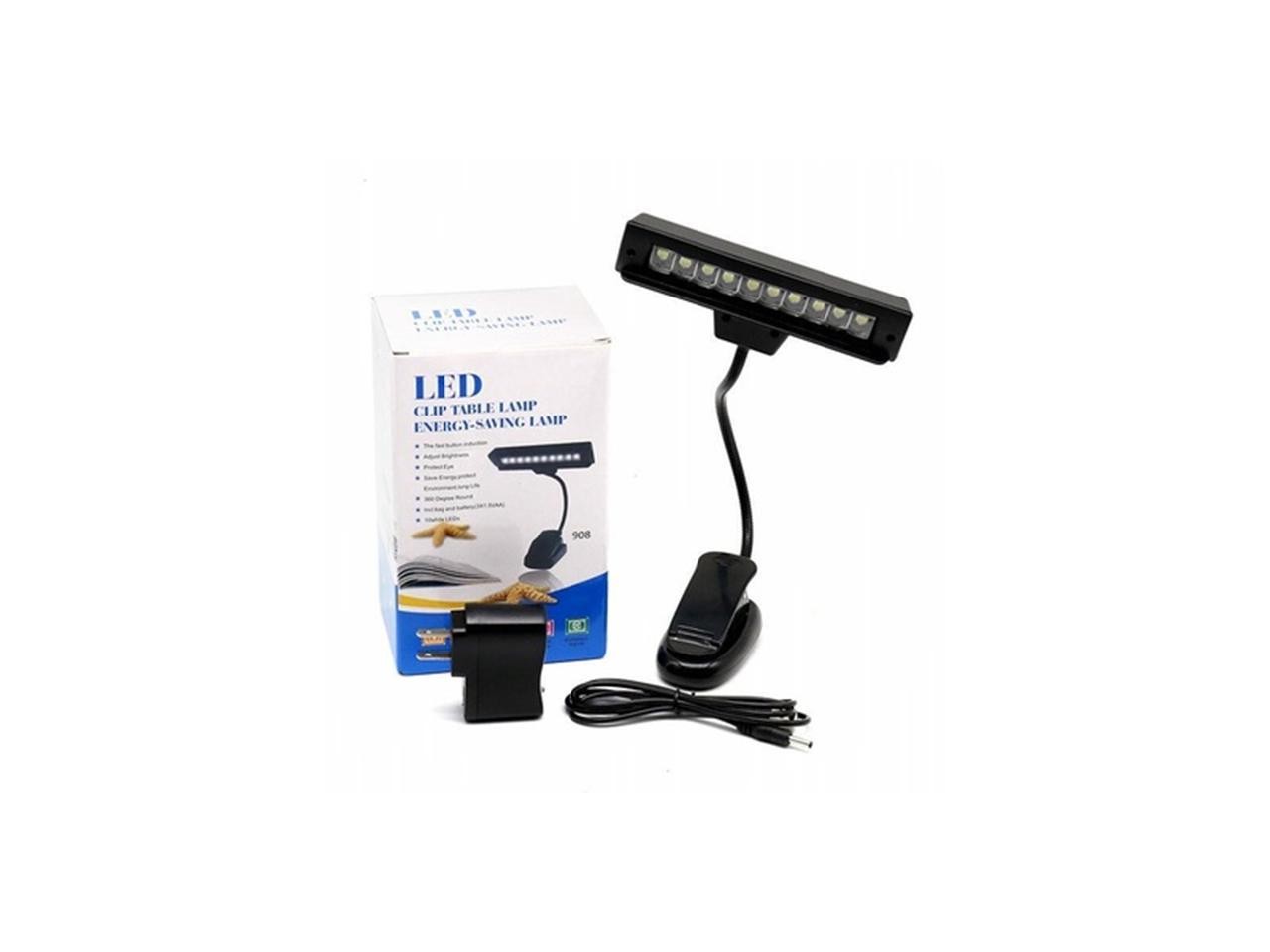 Clip On Book Lights Music Light Stand 10 LED Orchestra Lamp Adjustable Neck Reading Light Rechargeable USB Desk Lamp