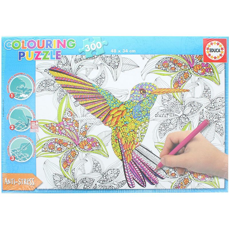 Educa Borras Hummingbird 300 Piece Coloring Jigsaw Puzzle
