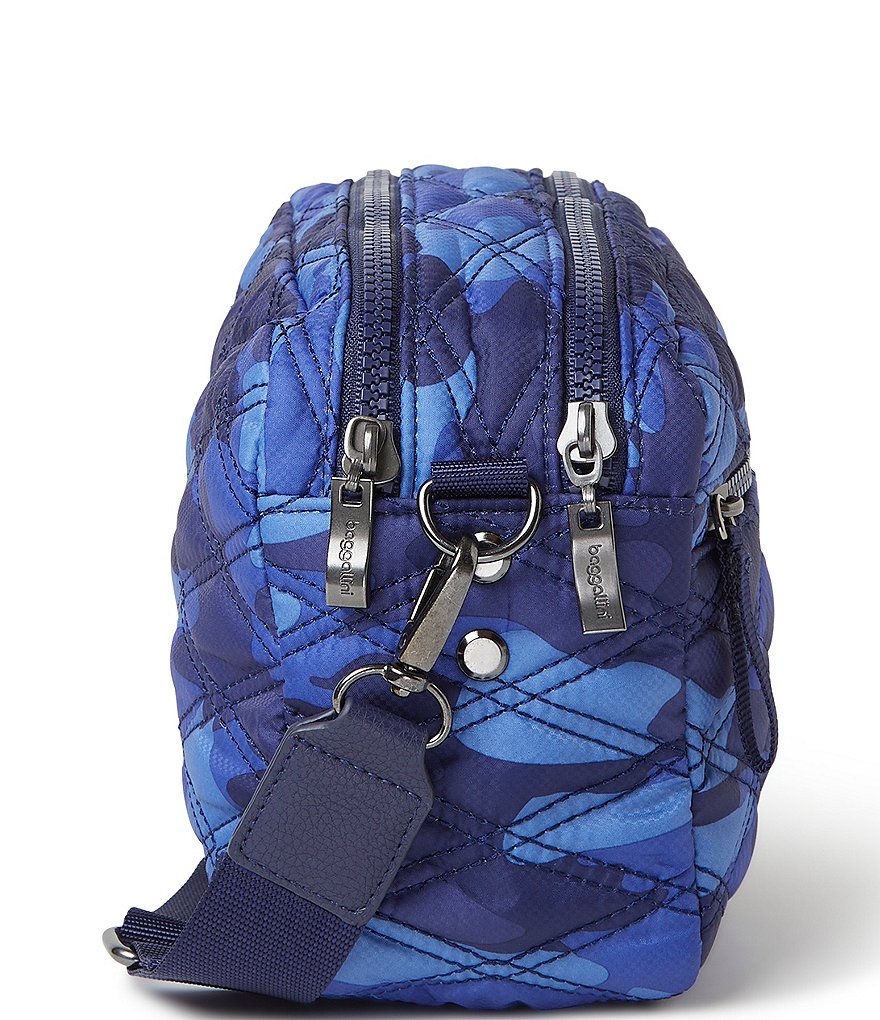 Baggallini Quilted Multi-Compartment Double Zip Crossbody Bag
