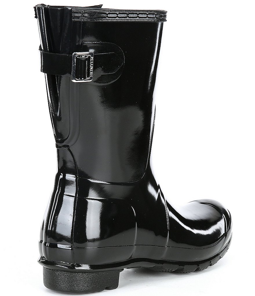 Hunter Back Adjustable Short Gloss Rain Boots