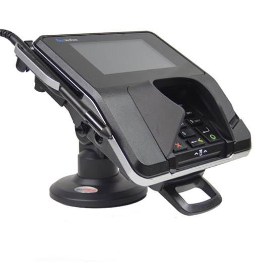 Lower height 3" Stand for Verifone MX915, MX925 with Key and Lock &reg; Securely and invisibly holds the device in place. Tilts 140&deg; - No Swivel