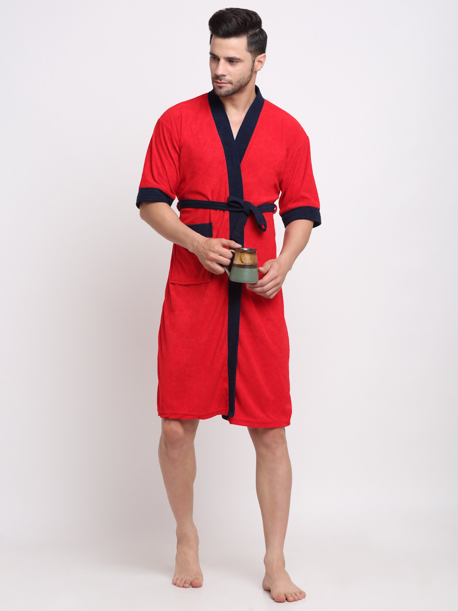 Trident Comfort Living Grey Cotton 380 GSM Bathrobe