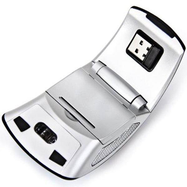 A910 Foldable Ergonomic 2.4Ghz Wireless Optimal Mouse with Embedded Receivers