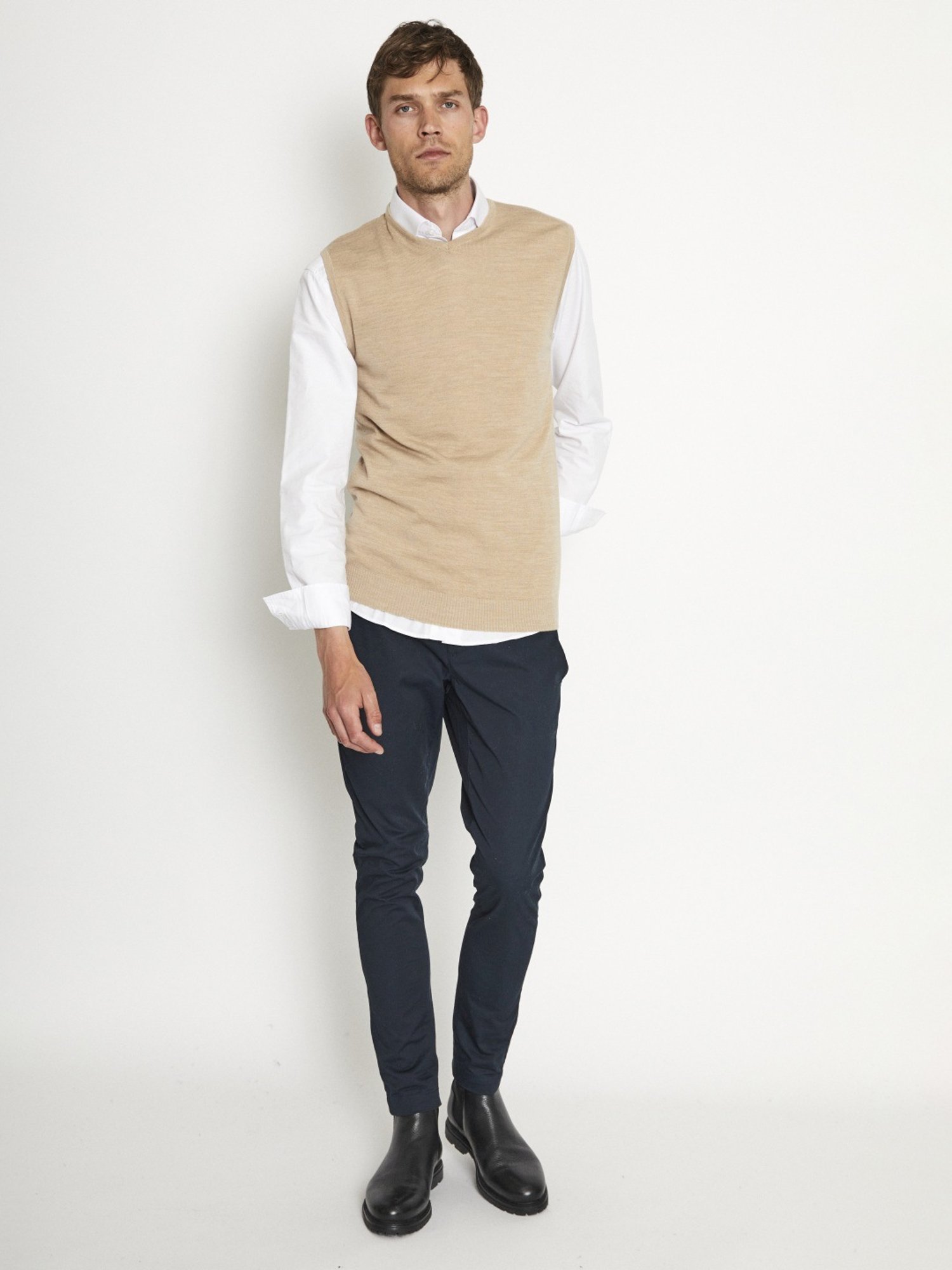 Bruun & Stengade Beige Regular Fit Sweater