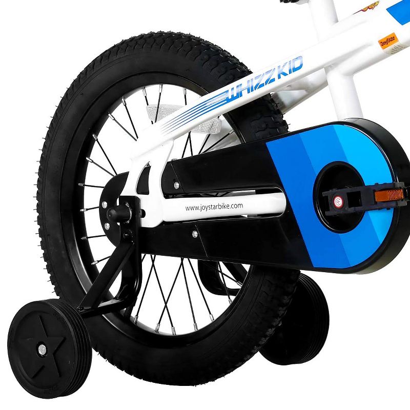 JOYSTAR 039 Whizz Series 16-Inch Ride On Bicycle Kid's Sport BMX Bike with Training Wheels for Children Ages 4 to 7 Years Old, White