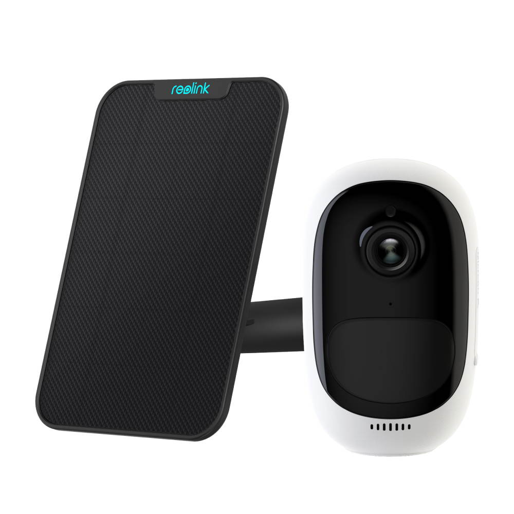 Reolink Outdoor Security Camera Wireless Rechargeable Battery 1080P PIR Motion 2-Way Audio WiFi IP Camera, Support Cloud Google Assistant, Argus Pro + Black Solar