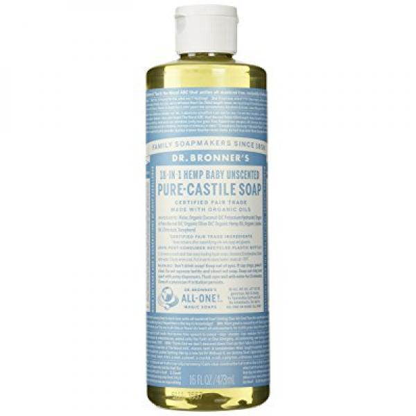 Dr. Bronner's Pure-Castile Liquid Soap - Baby Unscented 16oz.