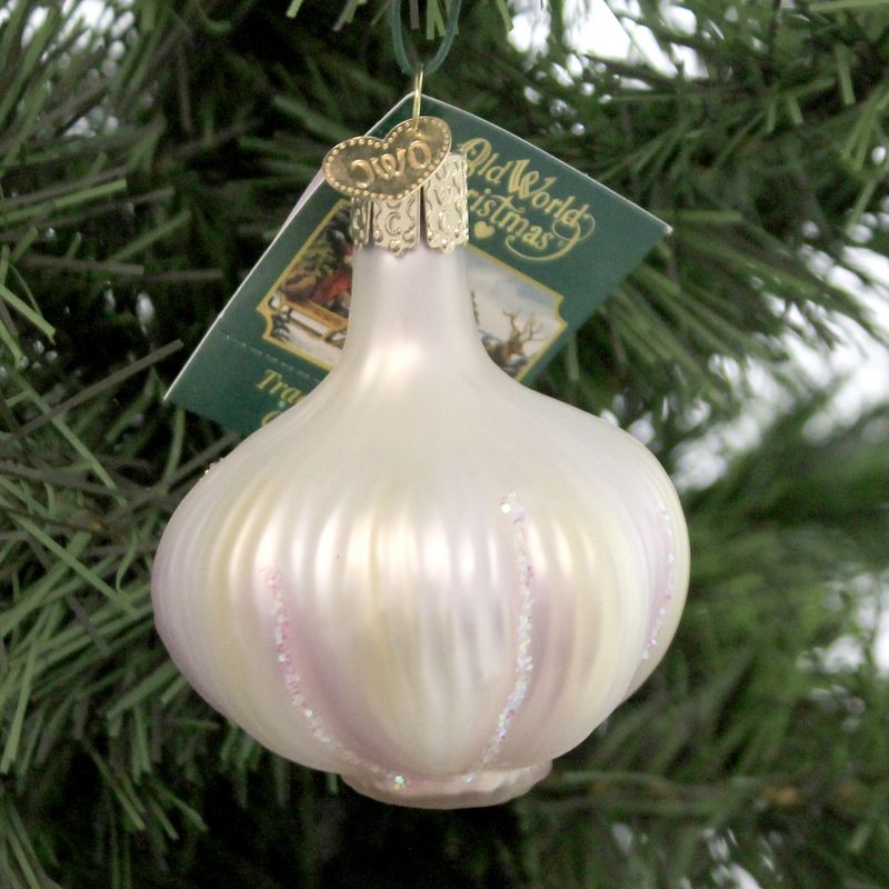 Old World Christmas 2.5" Garlic Ornament Herb  -  Tree Ornaments