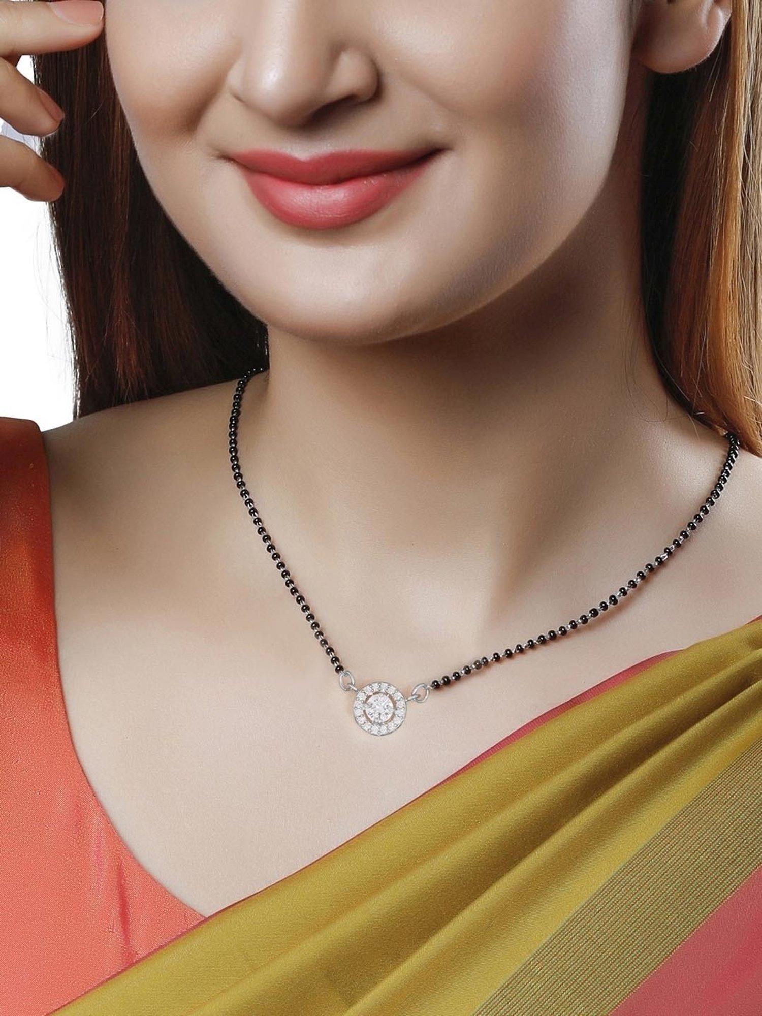 GIVA 92.5 Sterling Silver Drizzle Drop Mangalsutra for Women