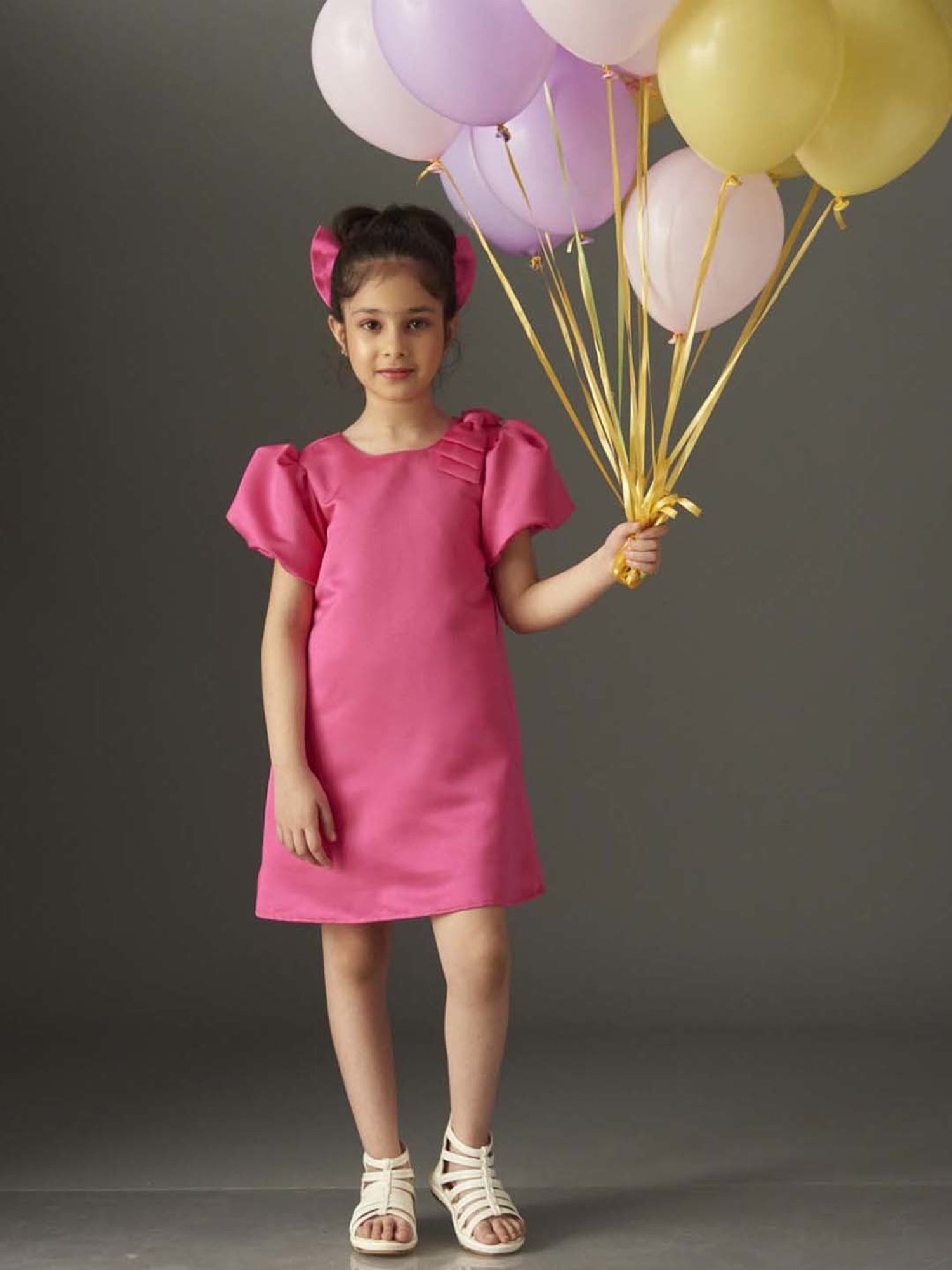 KidsDew Kids Fuchsia Pink Regular Fit Dress