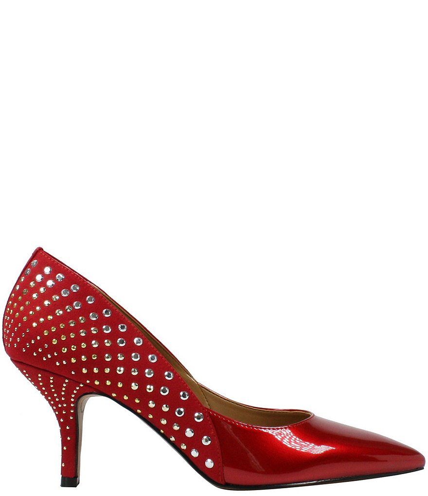 J. Renee Jakey Studded Patent Pumps