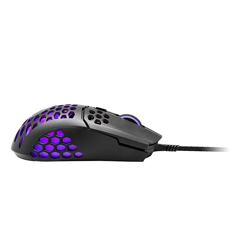 MM711 RGBLED Lightweight 60g Wired Gaming Mouse 16000 DPI Optical Sensor 20 Million Click Omron Switches Smooth Glide PTFE Feet and Ambidextrous Honeycomb Shell Matte Black