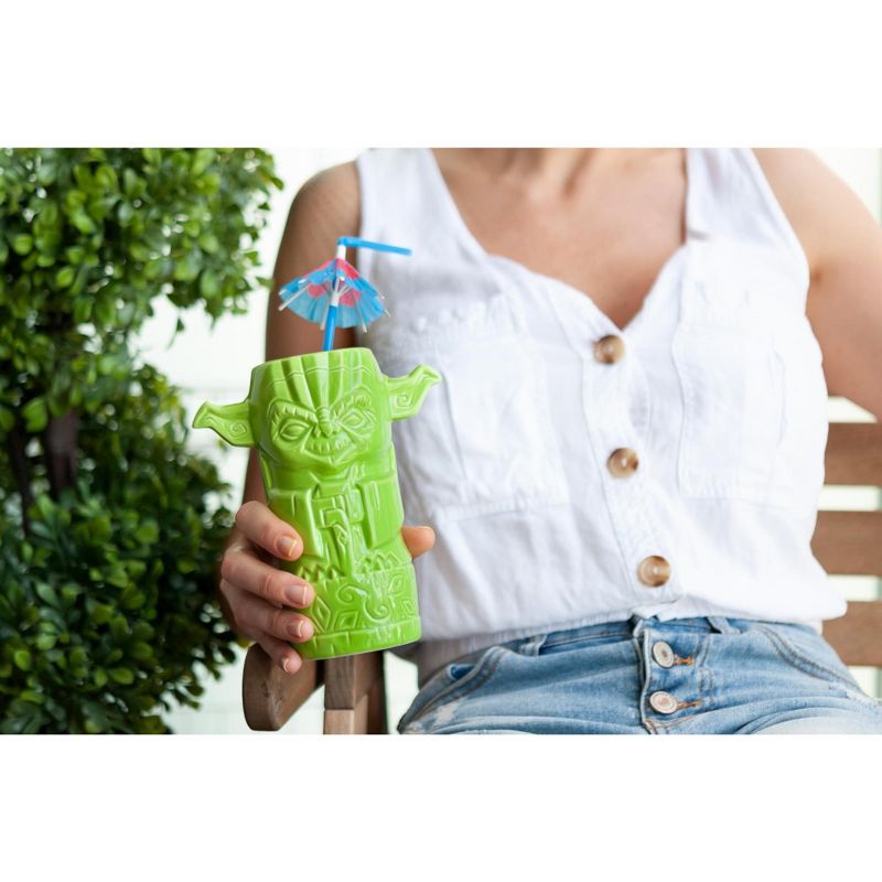Beeline Creative Geeki Tikis Star Wars Master Yoda Mug | Ceramic Tiki Style Cup | Holds 12 Ounces