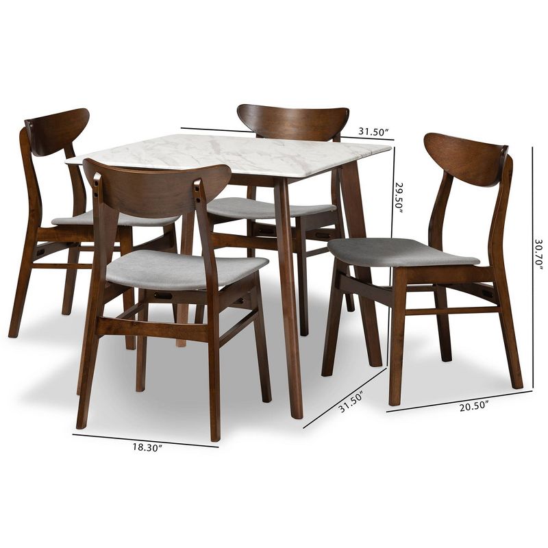5pc Coya Rustic Bar Height Dining Set Natural - HOMES: Inside + Out