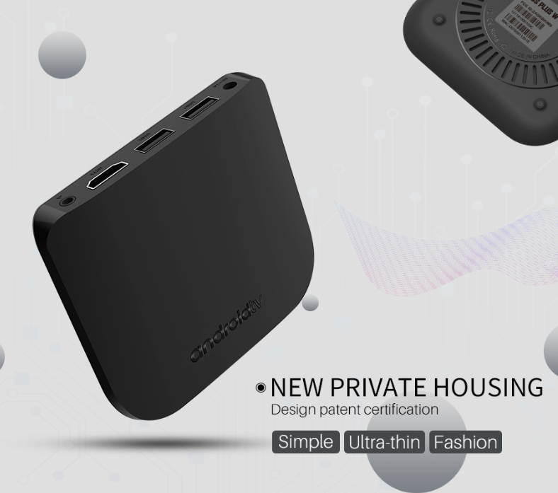 M8S PLUS W Smart Android 7.1 TV Box 1GB / 8GB with Remote Control 4K