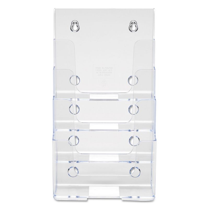 Deflecto Multi Compartment DocuHolder Four Compartments 6-1/2w x 6-1/4d x 10h Clear 77901
