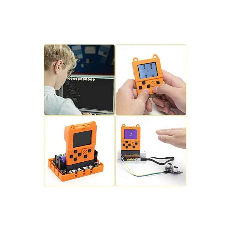 Programming Board Game Development Board with 160 128 Screen Codable Console for Microsoft Makecode Arcade macOS Windows 7 and Above Available with Orange Silicone Protective Case