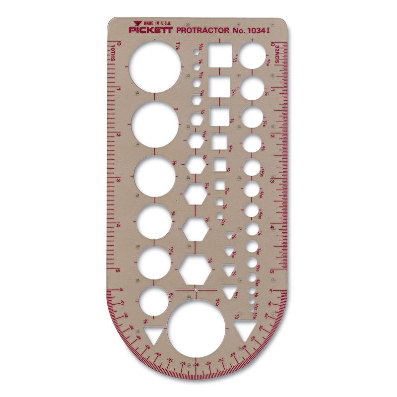 Chartpak Templates 43 Geometric Shapes/Symbols 4" x 8" Smoke 1034I