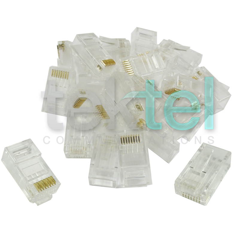 Ethernet Gold Plated Network Connector RJ45 8P8C CAT5E Modular Plug (50/pack)