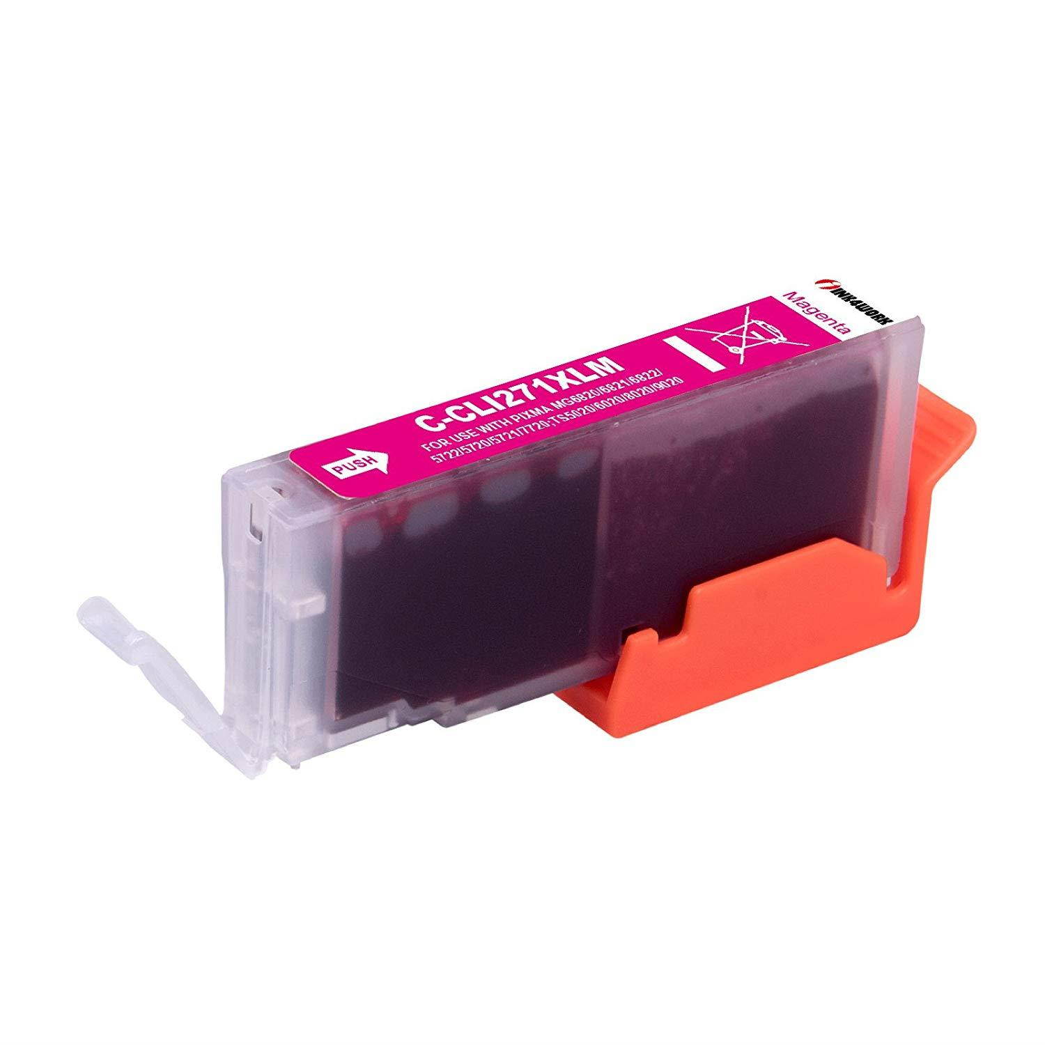 5 Pack INK4WORK Compatible Ink Cartridge Replacement for Canon PGI-270XL CLI-271XL PGI 270 CLI271 XL for Canon PIXMA TS5020 T6020 MG6820 MG6821 MG7720 MG5722 MG5720