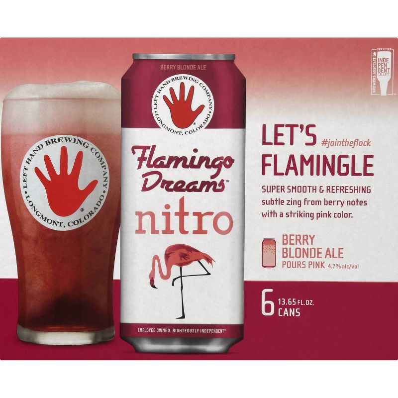 Left Hand Flamingo Dreams Nitro Berry Blonde Ale Beer - 6pk/13.65 fl oz Cans