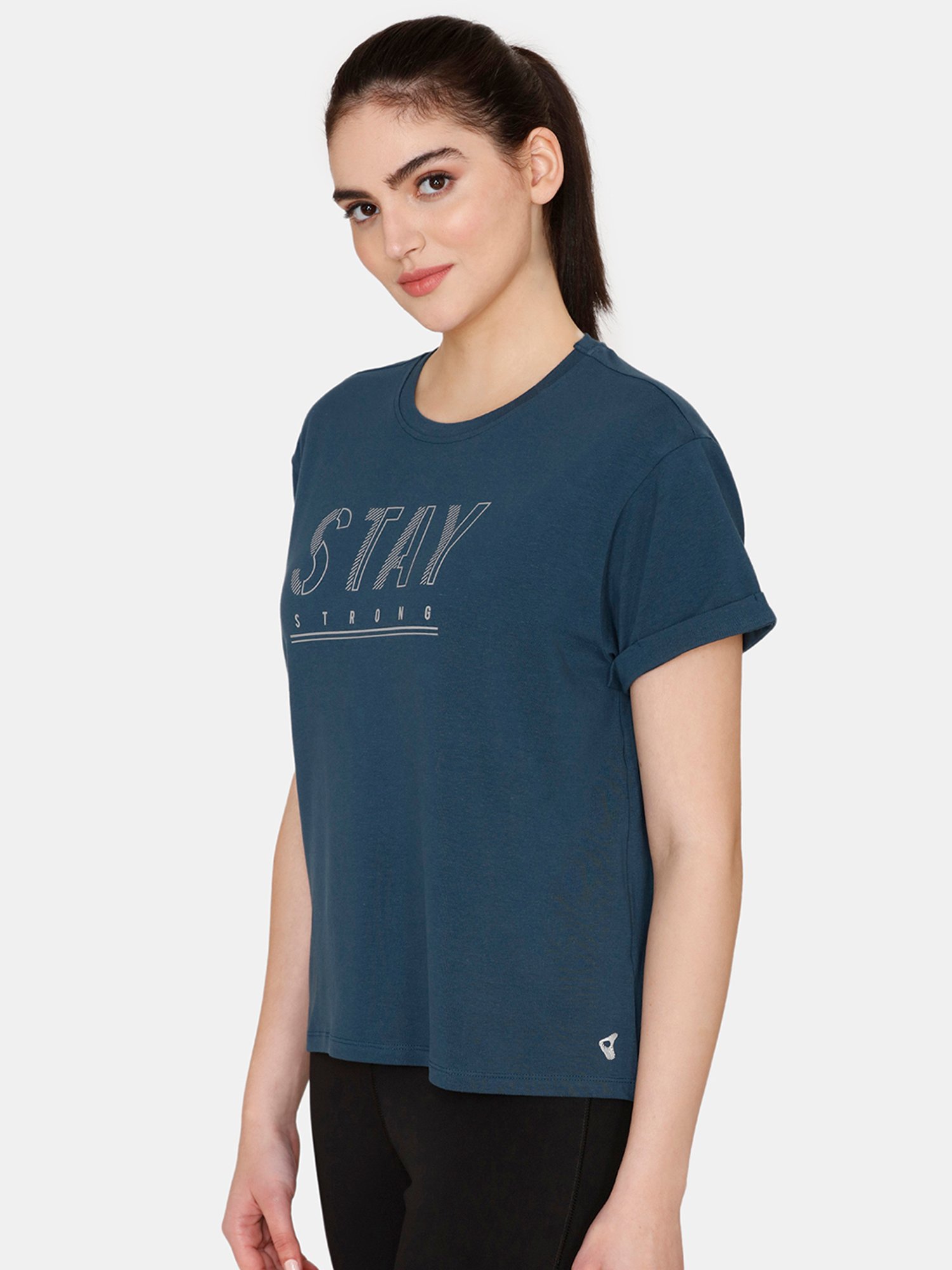 Zelocity by Zivame Blue Printed T-Shirt